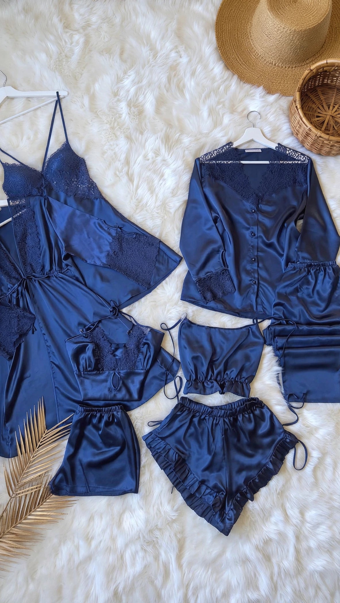 Bridal Glamour Nightdress 8 Pcs Set for Women