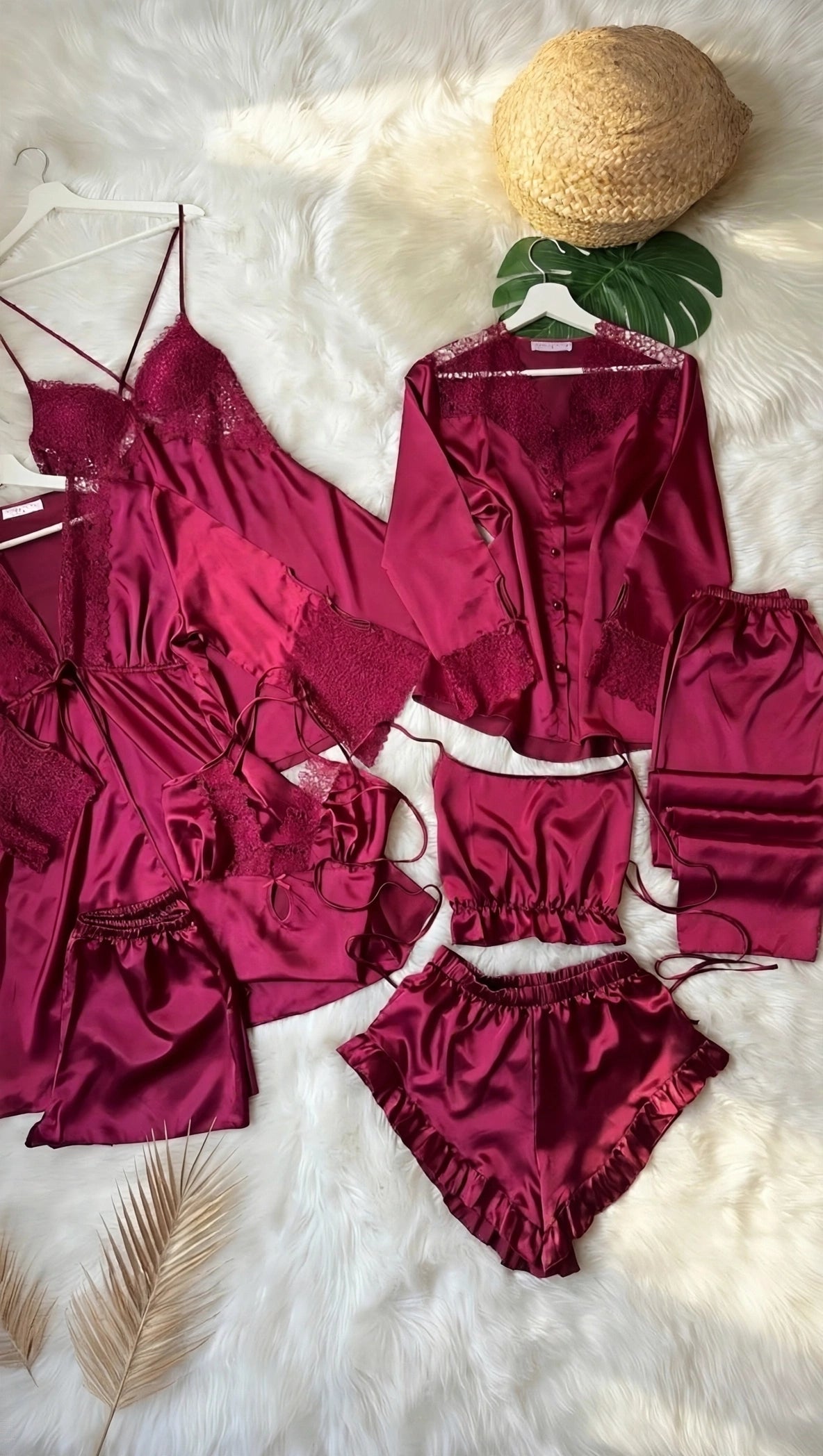 Bridal Glamour Nightdress 8 Pcs Set for Women