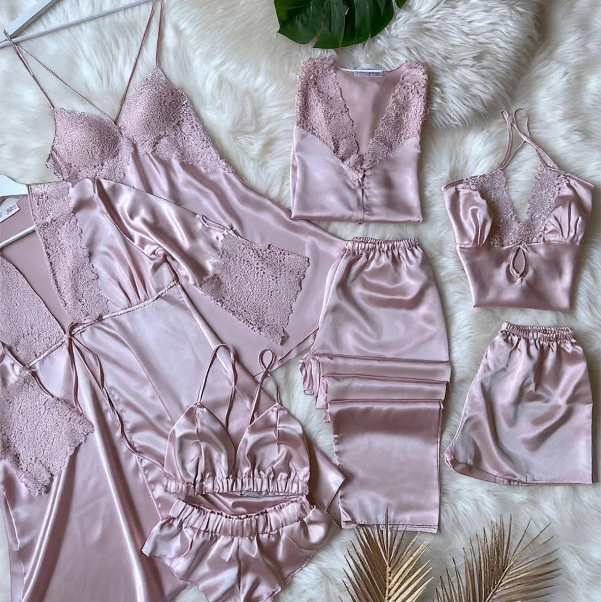 Bridal Glamour Nightdress 8 Pcs Set for Women
